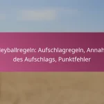 Volleyballregeln: Aufschlagregeln, Annahme des Aufschlags, Punktfehler
