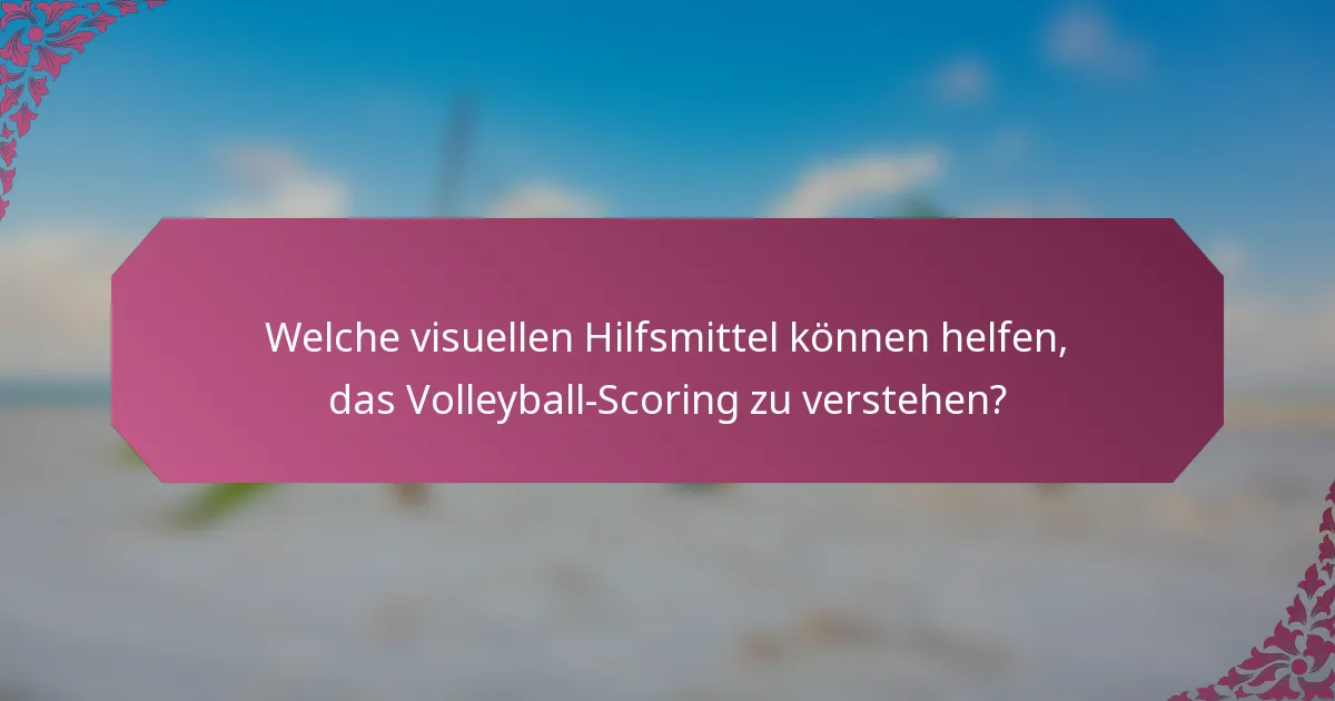 Welche visuellen Hilfsmittel können helfen, das Volleyball-Scoring zu verstehen?